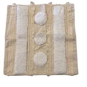 Beige and White Textured pillows cover